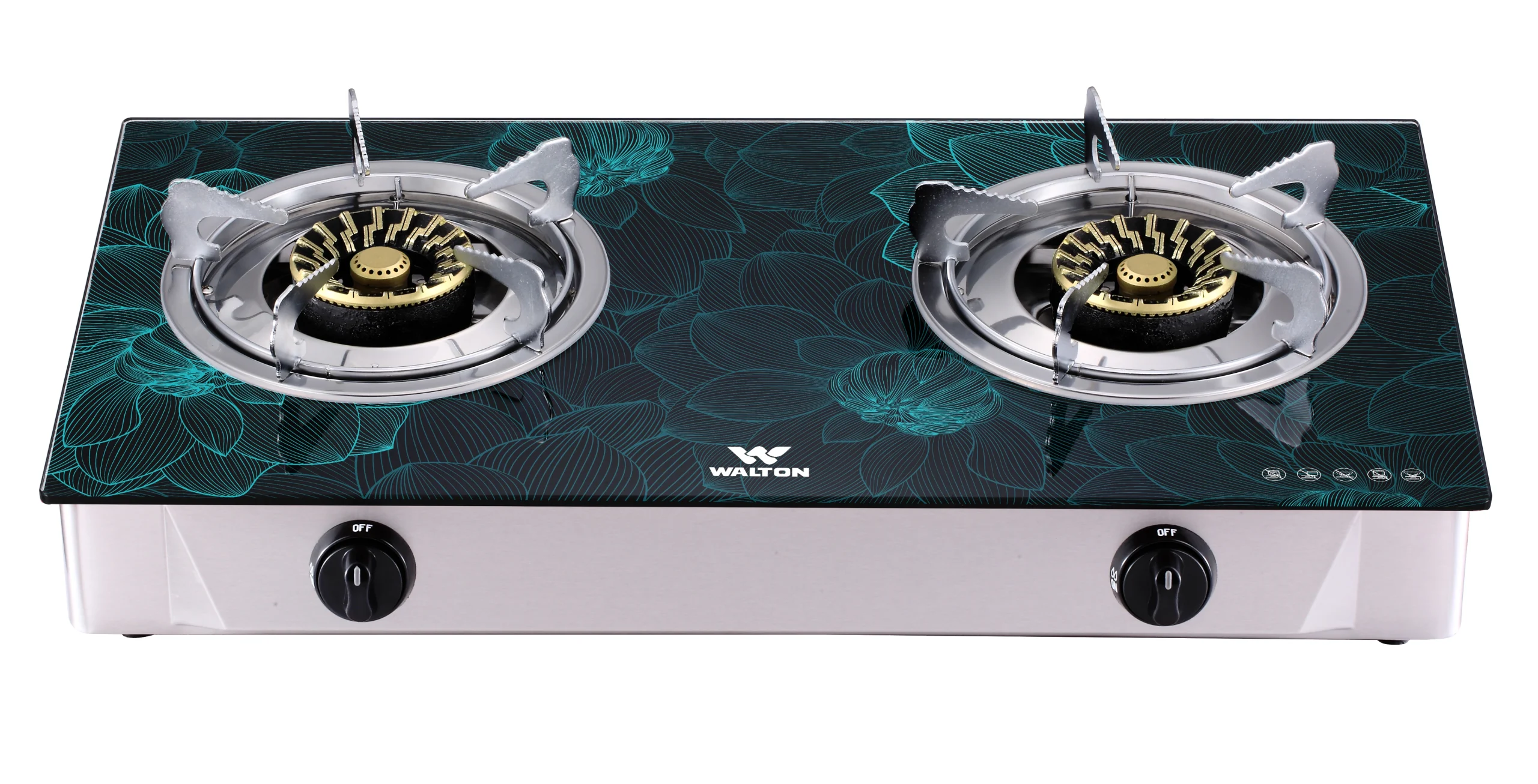 Glass Top Double Burner WGS-Camellia Double (LPG) - Image 4