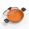 Walton Ceramic Coated Wok Pan with Glass Lid 24cm (WCW-WPCeramic24) - Image 2